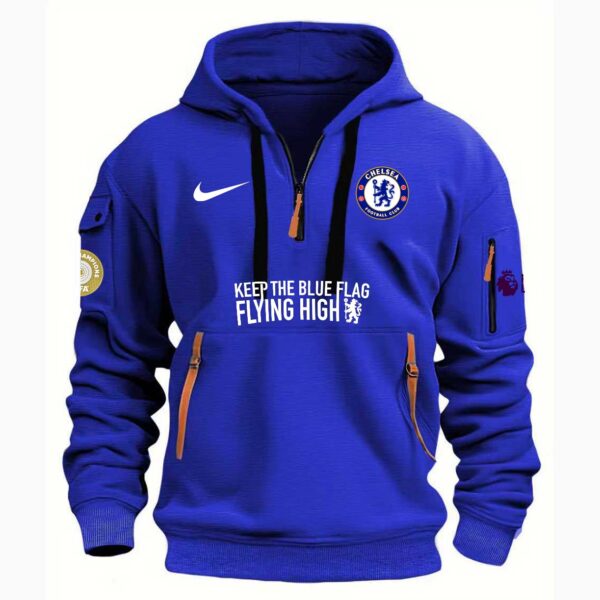 Premier League 2025–26 Chelsea FC "Keep The Blue Flag Flying High" Limited Hoodie Zip CHE-2061