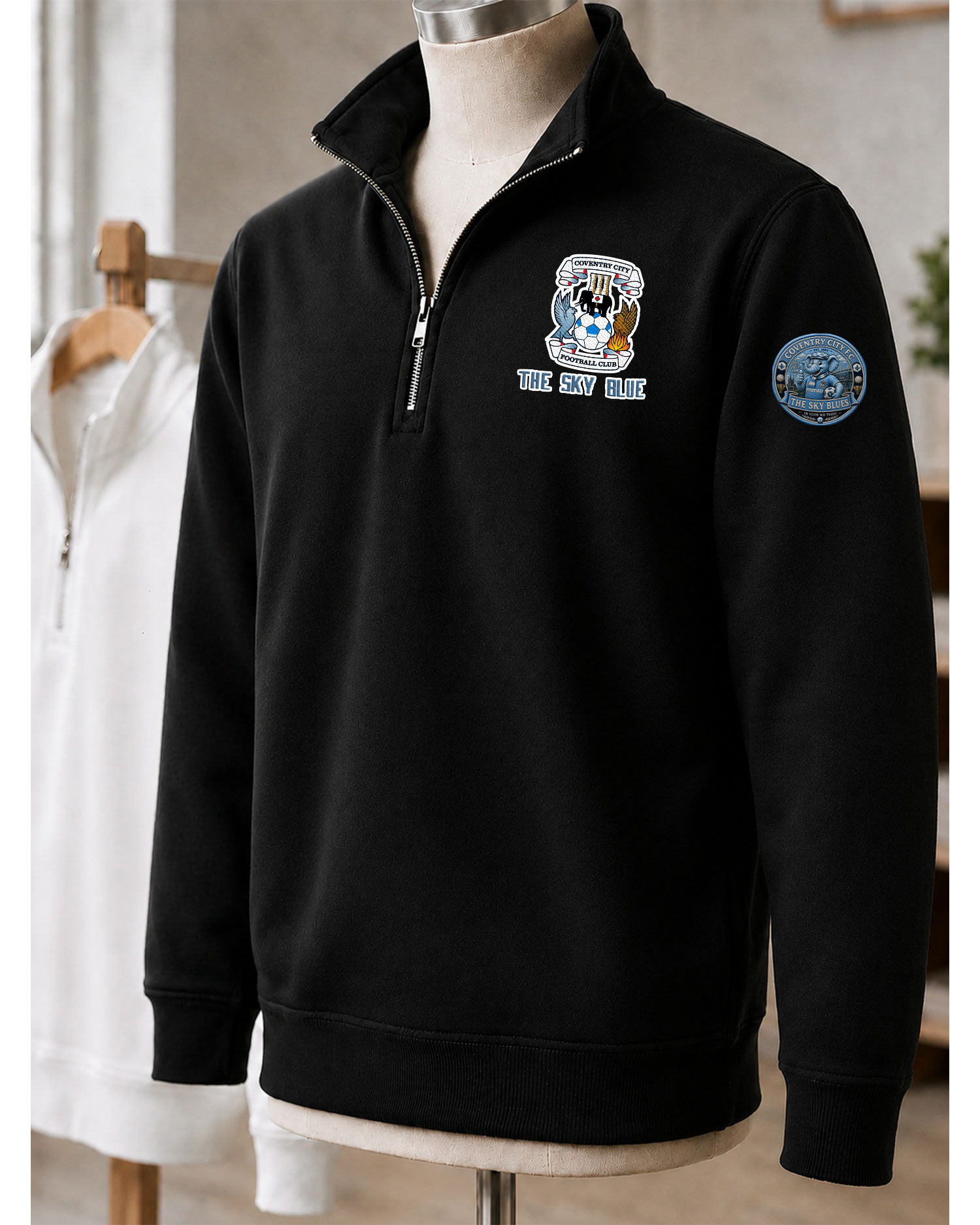 Premier League 2026/27 Coventry City F.C Embroidered Quarter-Zip - Image 2