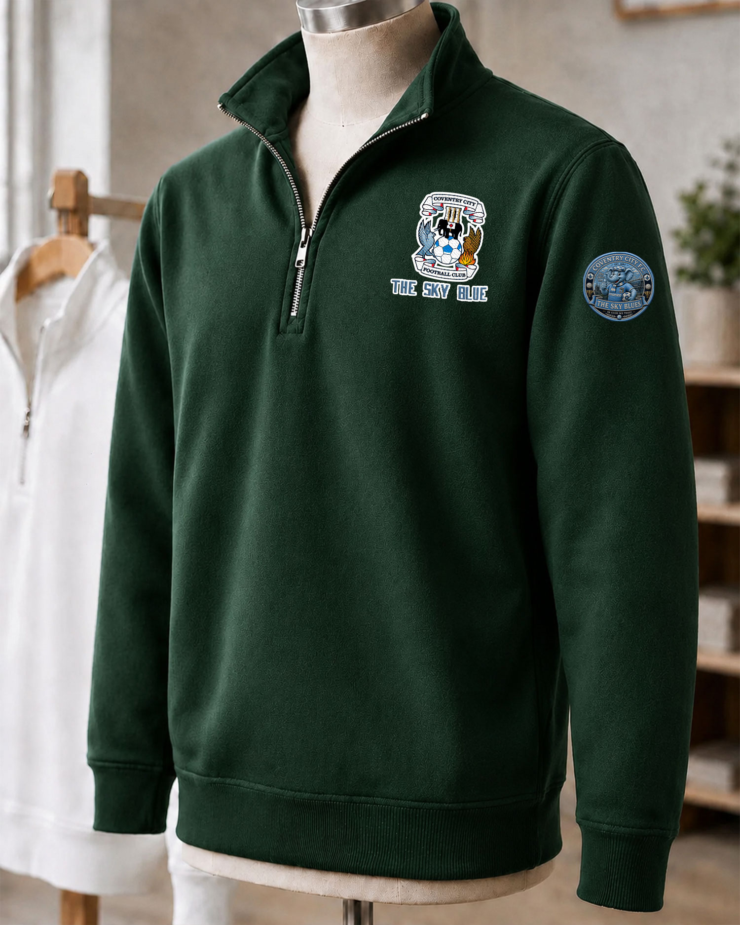 Premier League 2026/27 Coventry City F.C Embroidered Quarter-Zip - Image 3