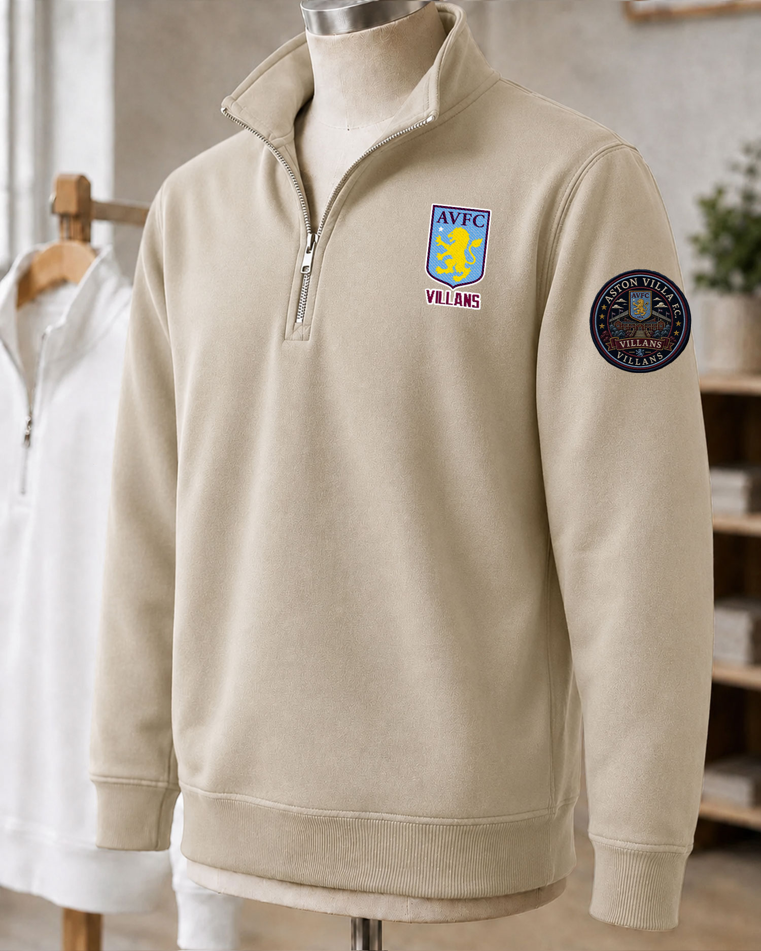 Premier League 2026/27 Aston Villa FC Embroidered Quarter-Zip - Image 3