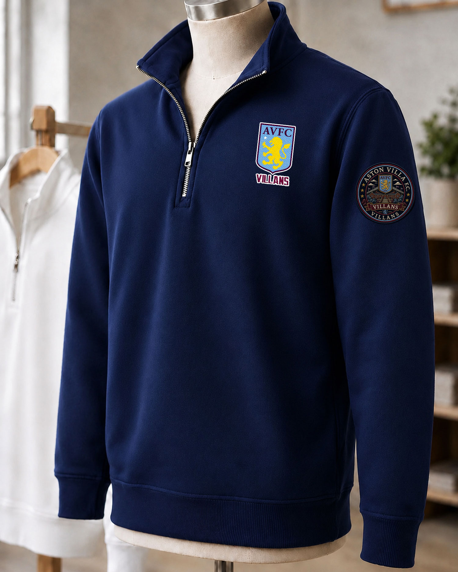 Premier League 2026/27 Aston Villa FC Embroidered Quarter-Zip - Image 4