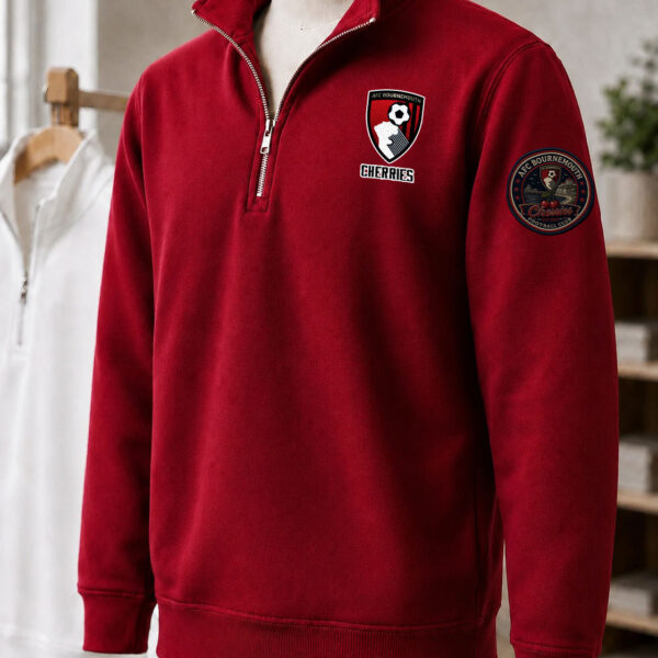 Premier League 2026/27 Bournemouth FC Embroidered Quarter-Zip