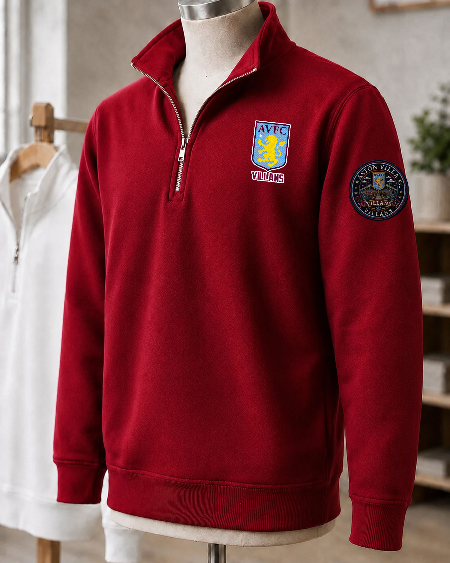 Premier League 2026/27 Aston Villa FC Embroidered Quarter-Zip - Image 5