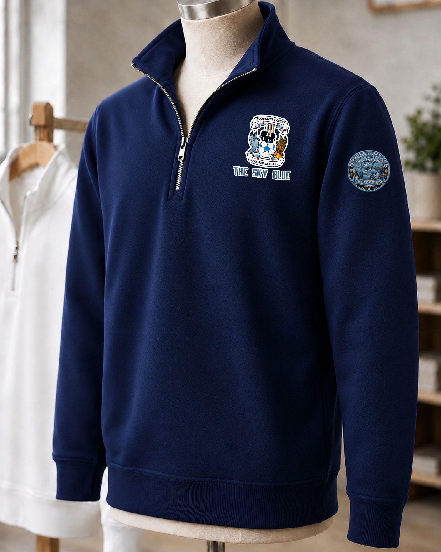 Premier League 2026/27 Coventry City F.C Embroidered Quarter-Zip - Image 6