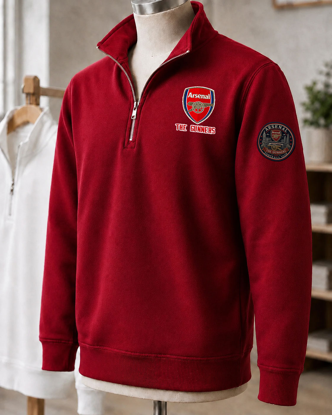 Premier League 2026/27 Arsenal FC Embroidered Quarter-Zip
