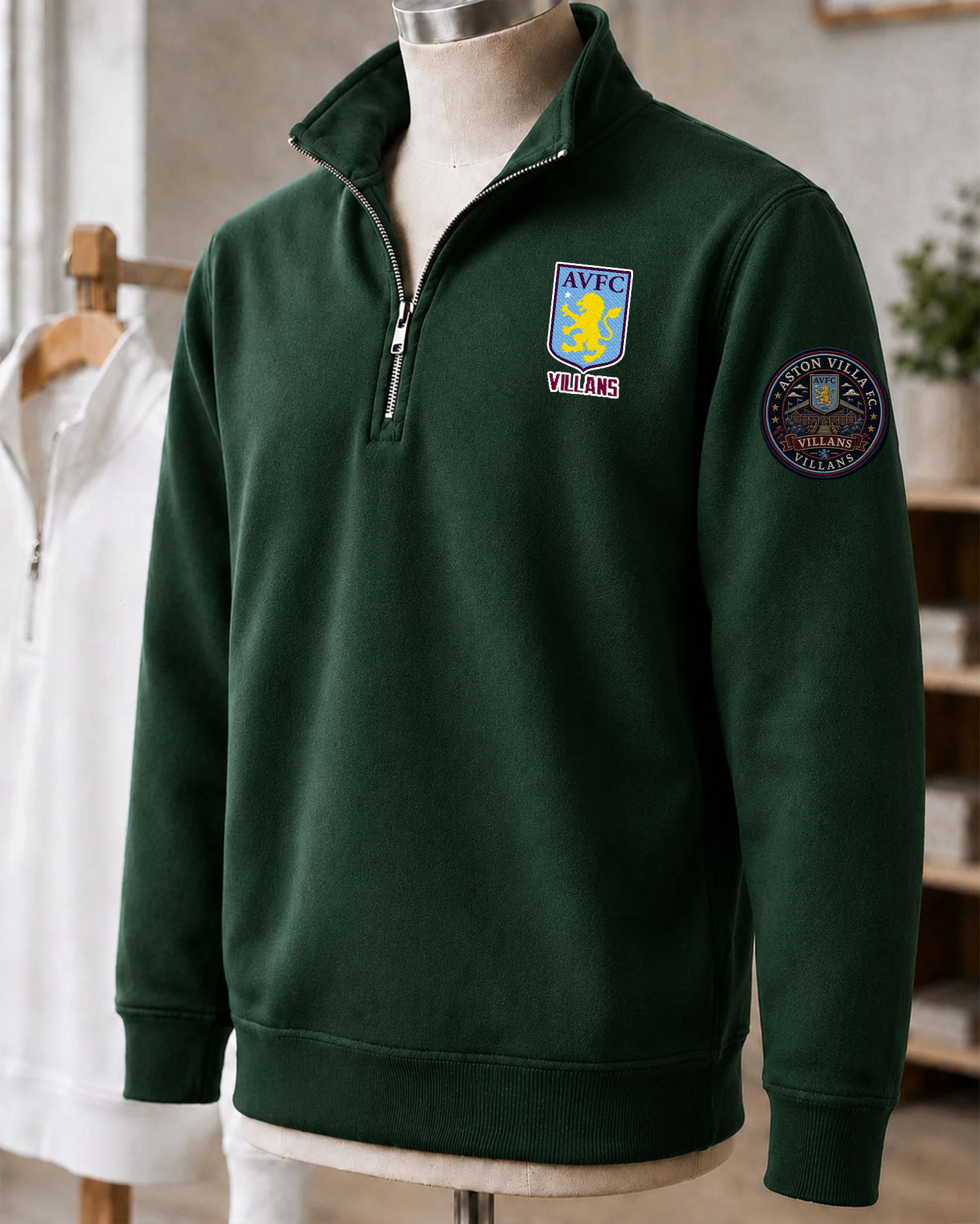Premier League 2026/27 Aston Villa FC Embroidered Quarter-Zip - Image 7