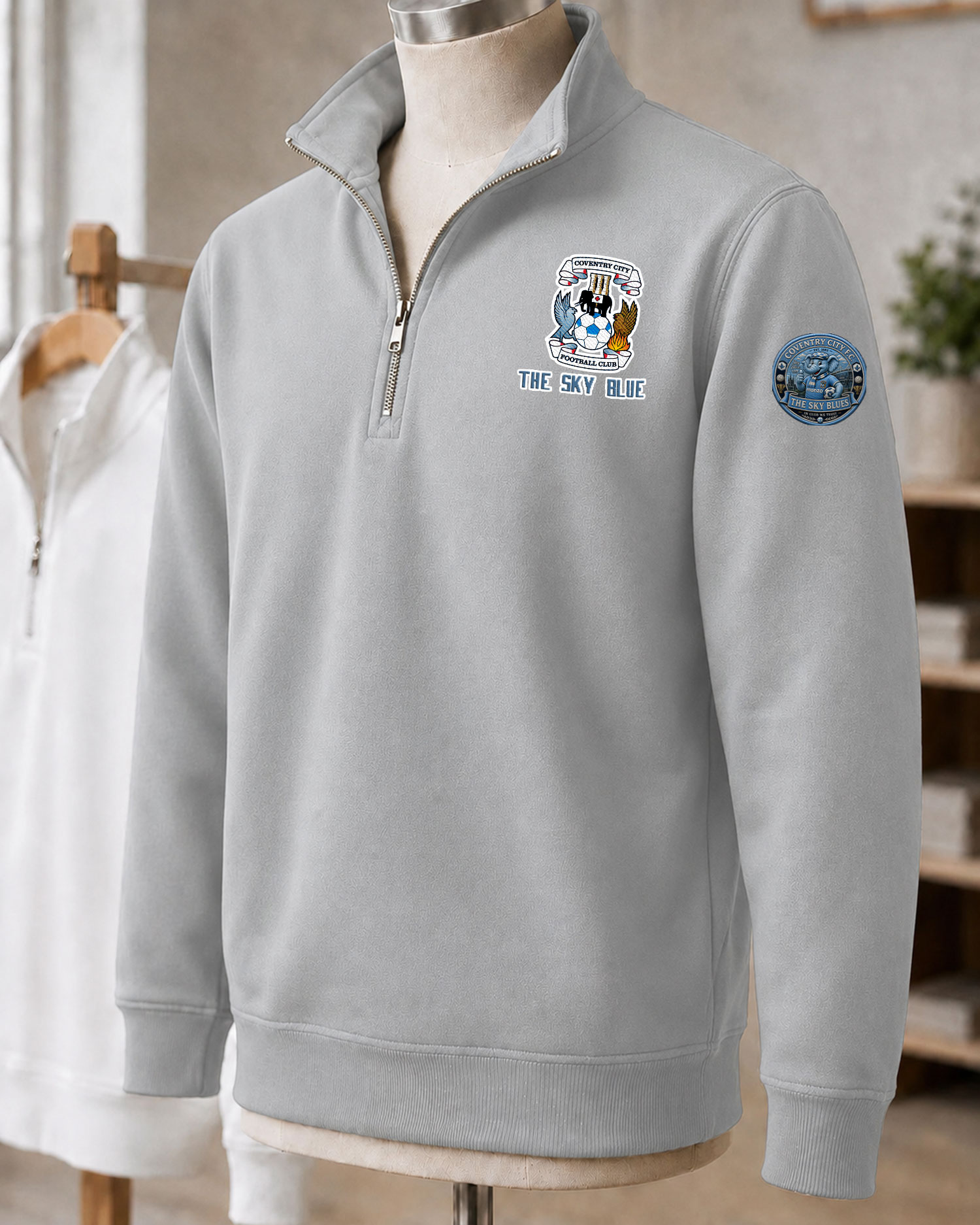 Premier League 2026/27 Coventry City F.C Embroidered Quarter-Zip