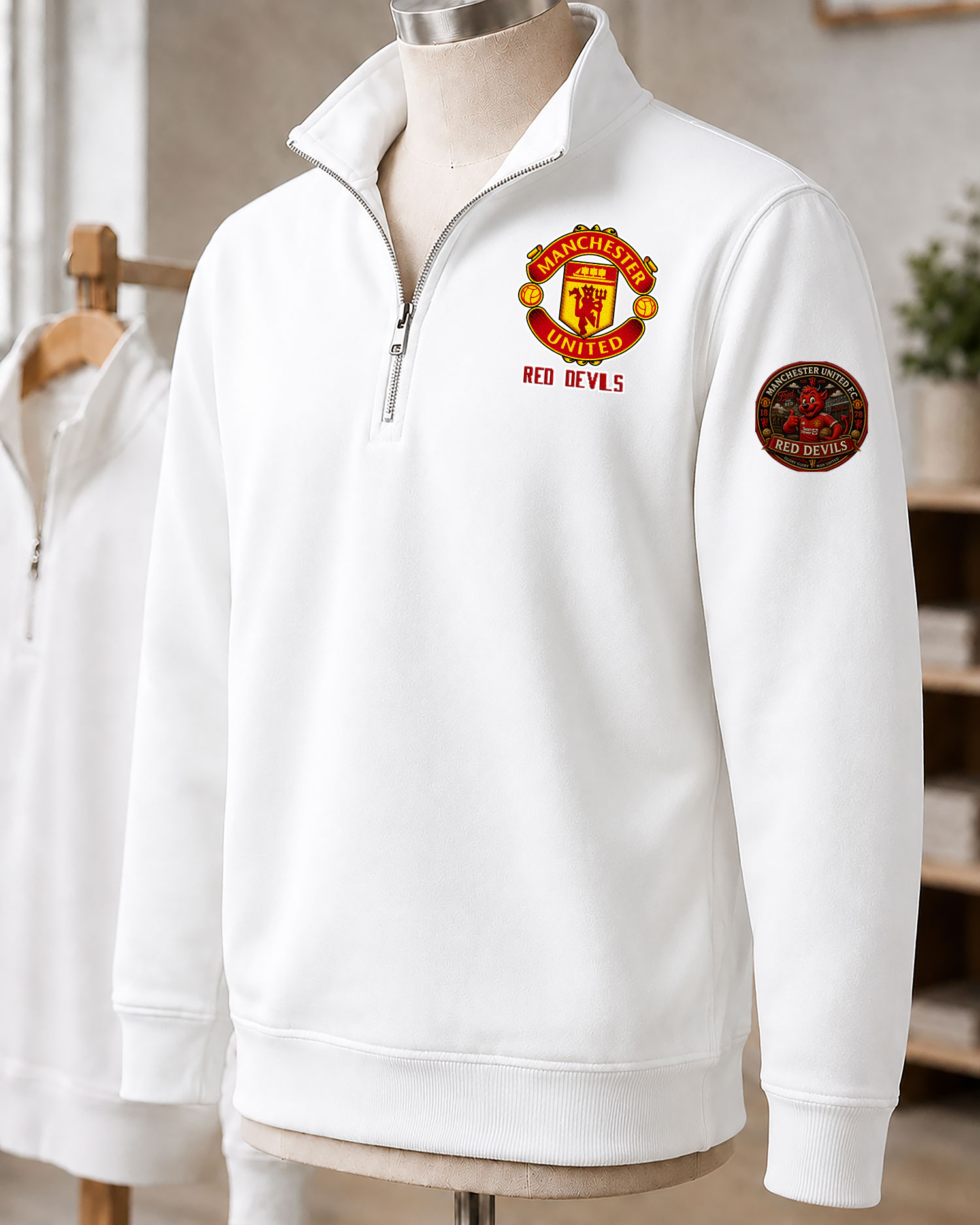 Premier League 2026/27 Manchester United F.C Embroidered Quarter-Zip - Image 8