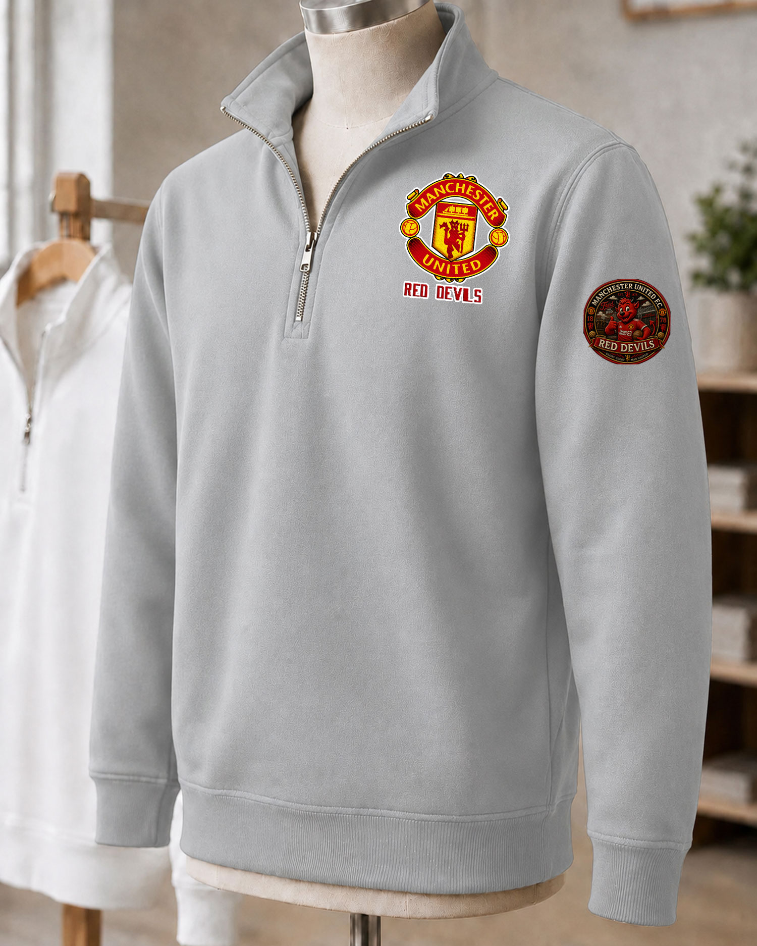 Premier League 2026/27 Manchester United F.C Embroidered Quarter-Zip - Image 7