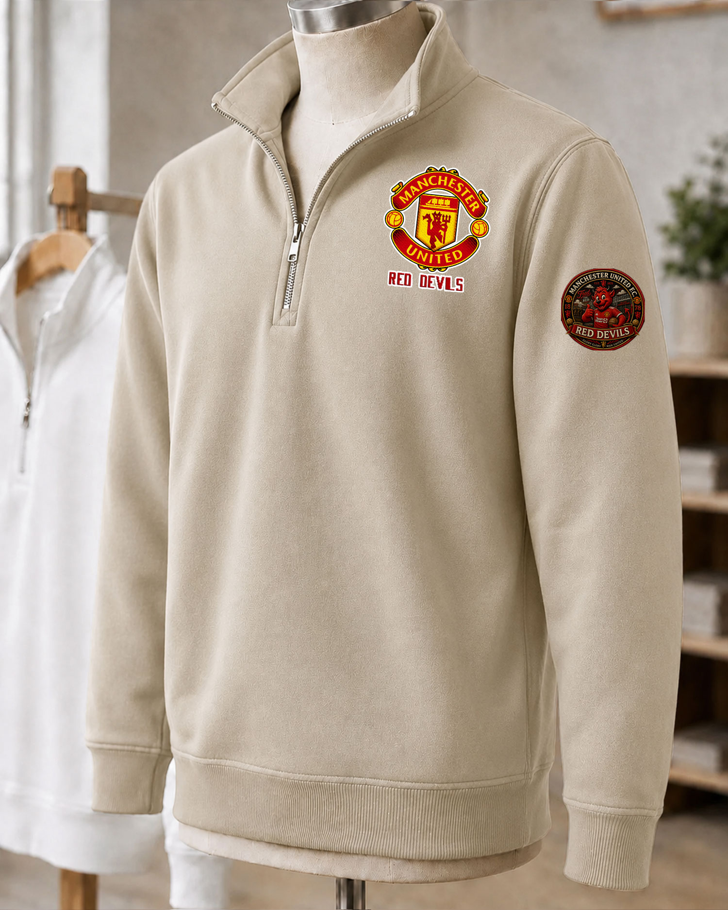 Premier League 2026/27 Manchester United F.C Embroidered Quarter-Zip - Image 6