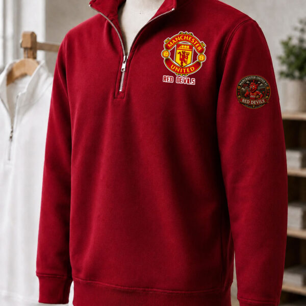 Premier League 2026/27 Manchester United F.C Embroidered Quarter-Zip