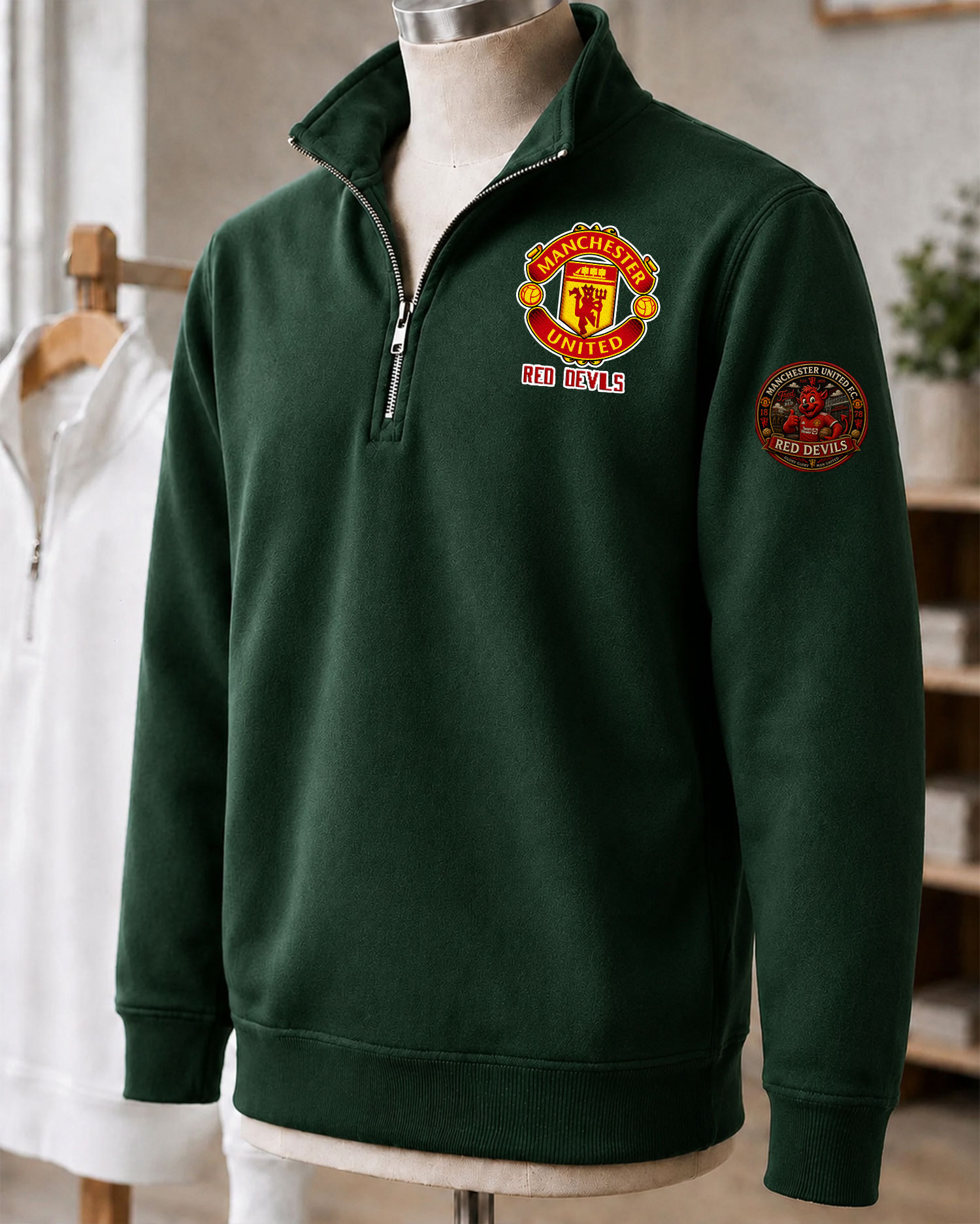 Premier League 2026/27 Manchester United F.C Embroidered Quarter-Zip - Image 3